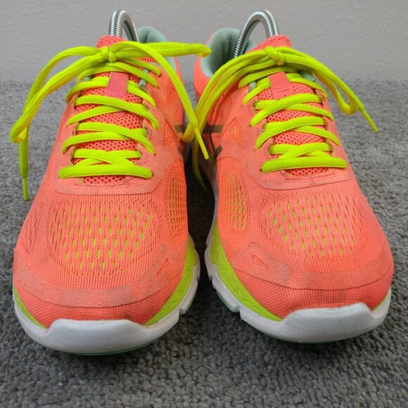 Asics 33 FA Womens Size 8.5 Running Shoes Low Top Sneakers Coral Orange Lace Up - Picture 6 of 12
